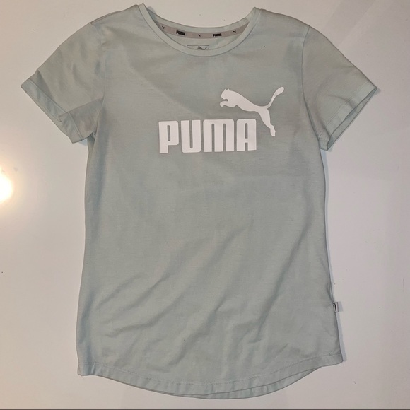 Aqua Blue Puma Tee - Picture 1 of 2
